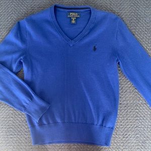 Polo Ralph Lauren blue V Neck sweater size & boys
